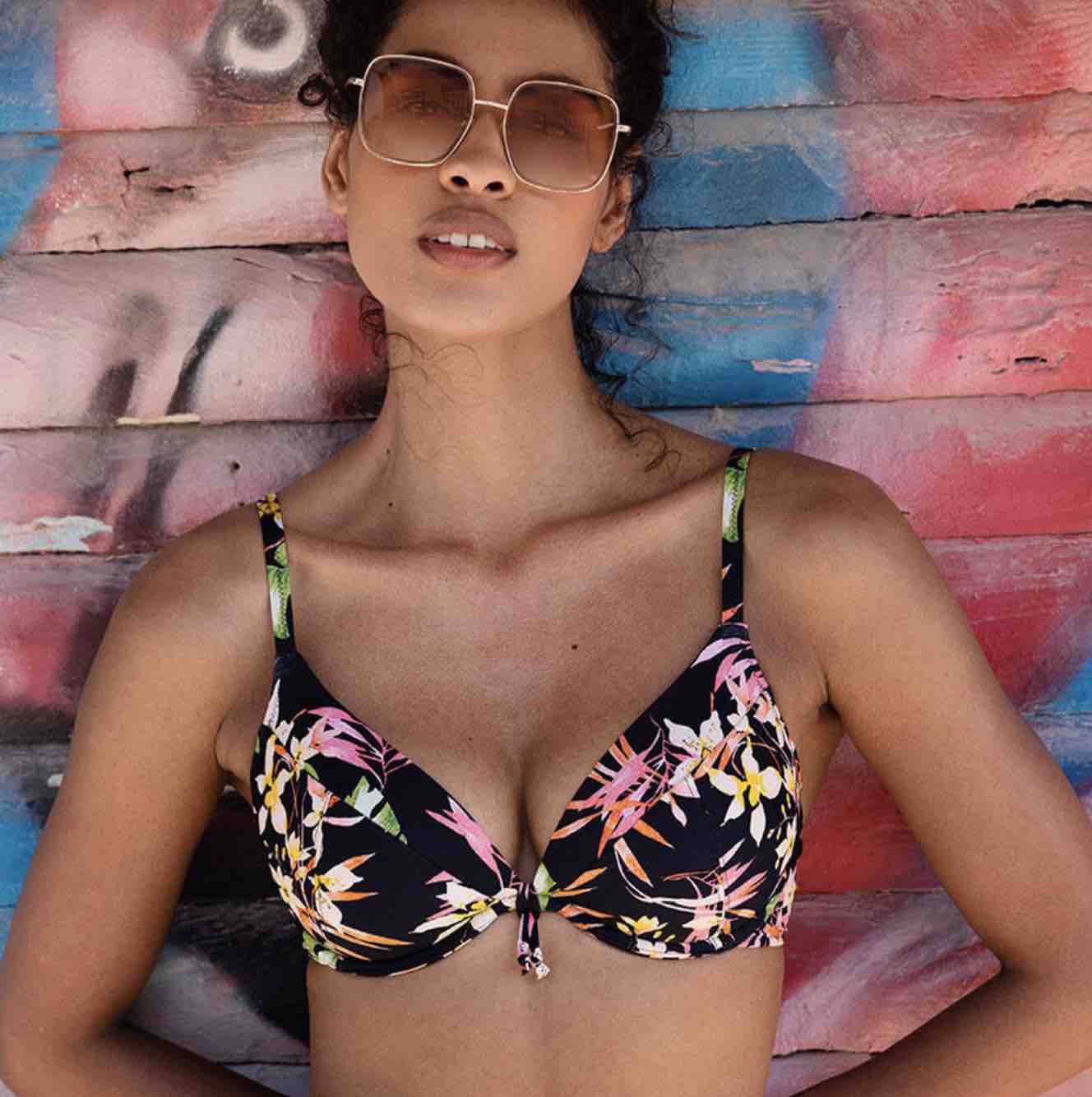 Freya Swim Savanna Sunset UW Plunge Bikini Top